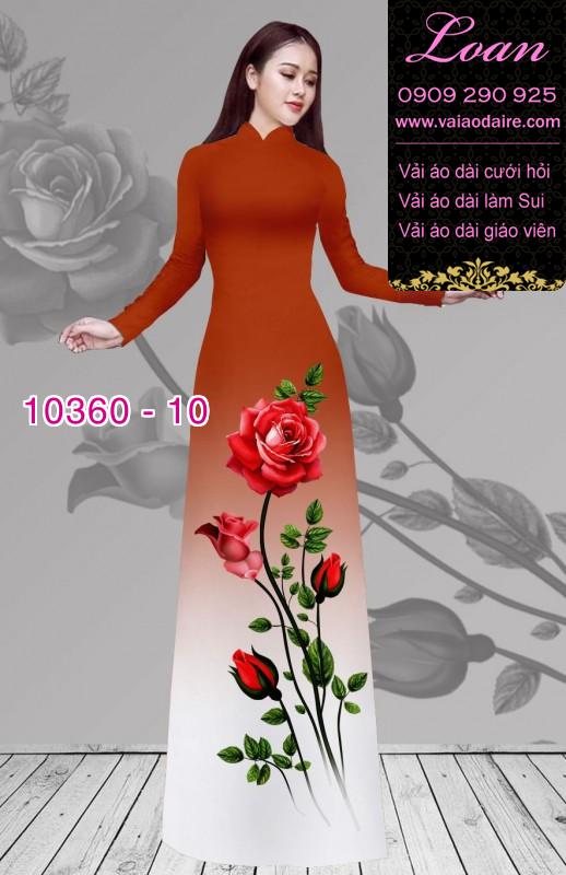 Vải áo dài hoa 3D