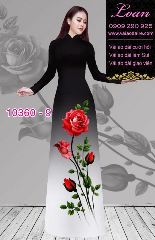Vải áo dài hoa 3D