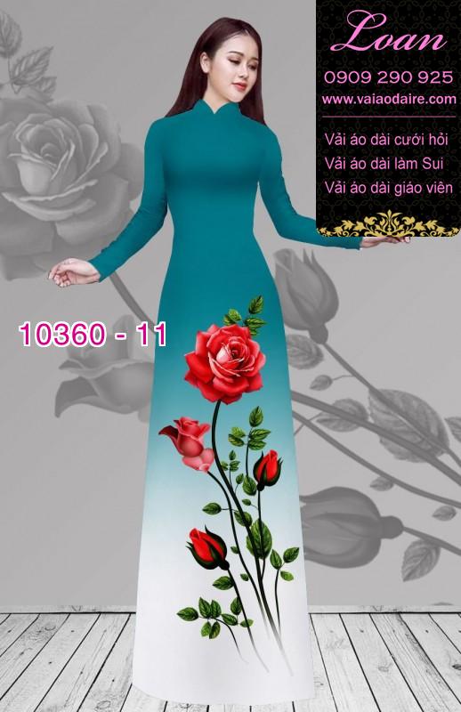 Vải áo dài hoa 3D