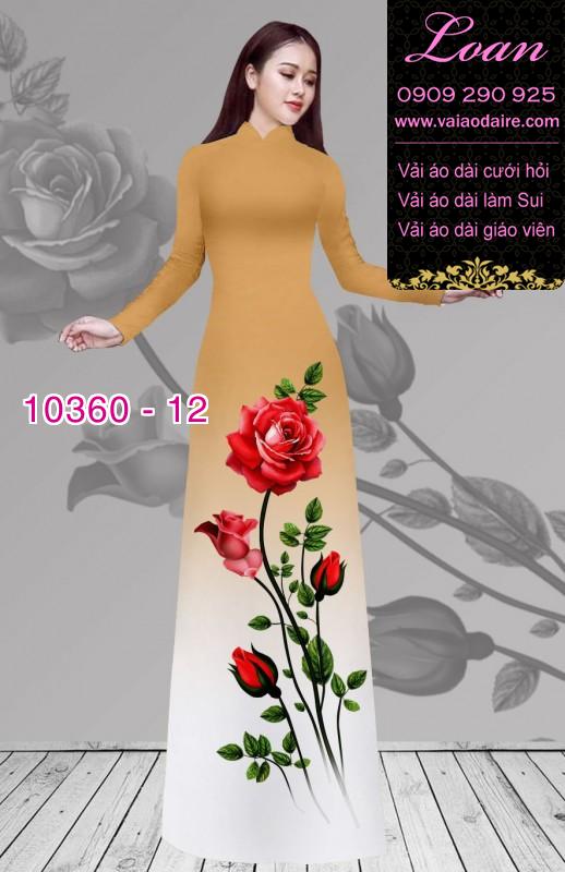 Vải áo dài hoa 3D