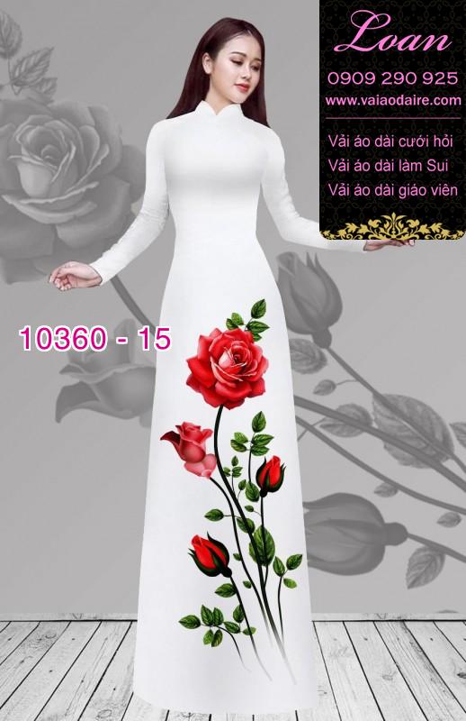 Vải áo dài hoa 3D