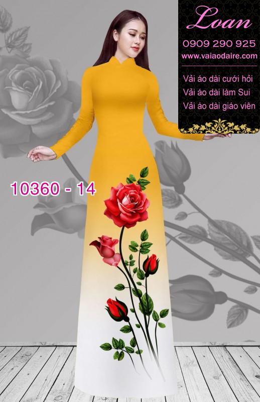 Vải áo dài hoa 3D