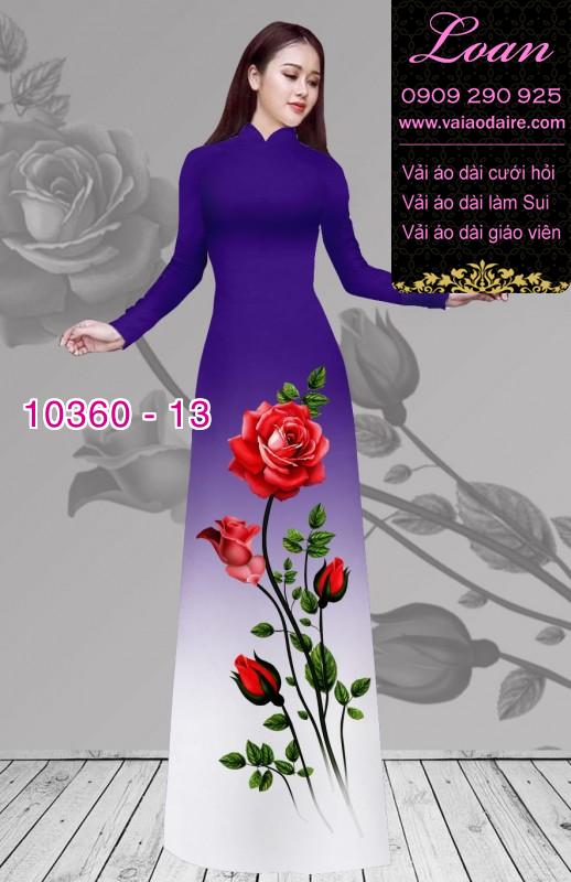 Vải áo dài hoa 3D