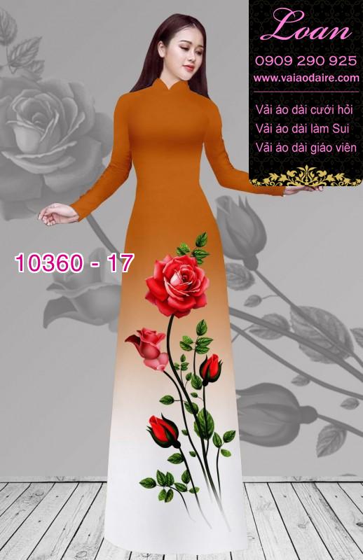 Vải áo dài hoa 3D