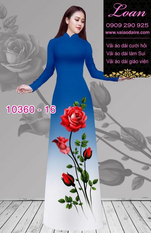 Vải áo dài hoa 3D