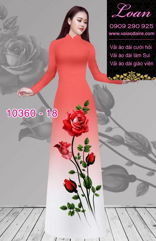 Vải áo dài hoa 3D