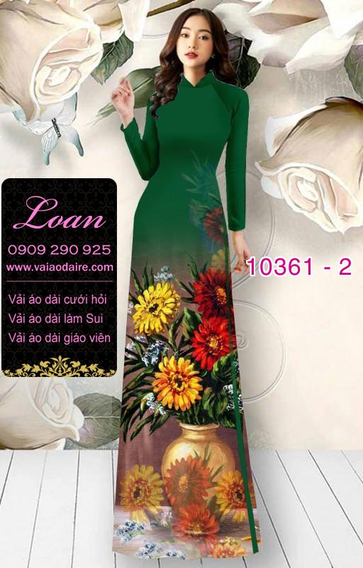 Vải áo dài hoa 3D