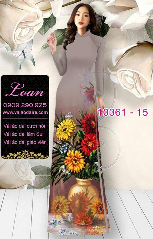 Vải áo dài hoa 3D