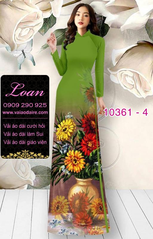 Vải áo dài hoa 3D