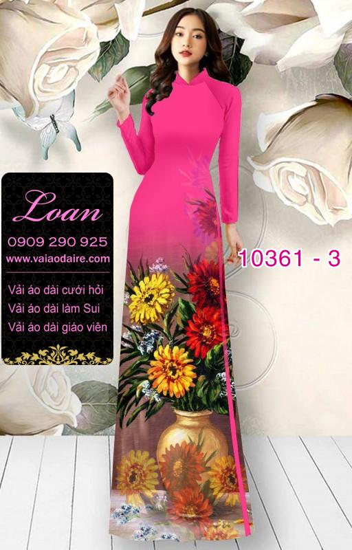 Vải áo dài hoa 3D