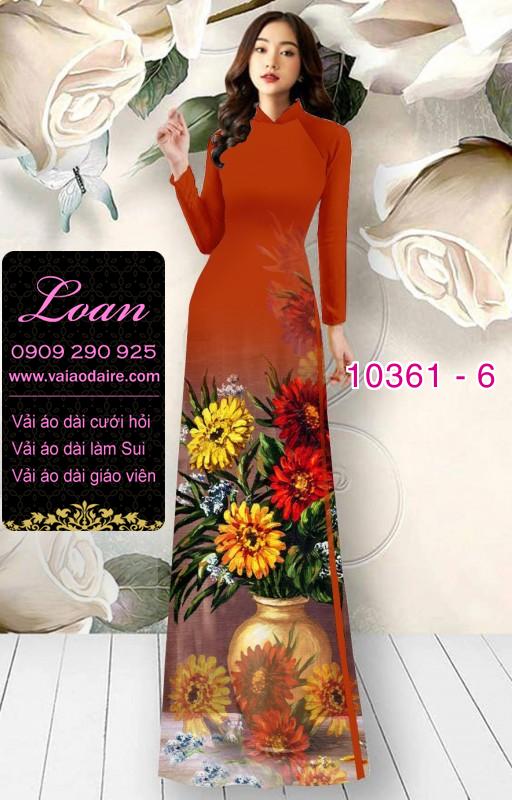 Vải áo dài hoa 3D