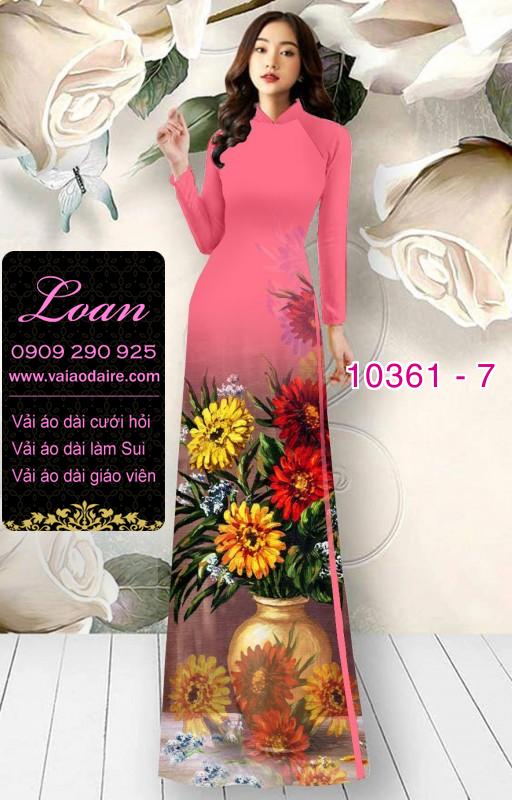 Vải áo dài hoa 3D