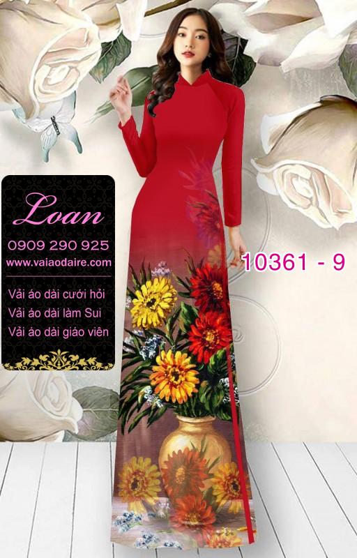 Vải áo dài hoa 3D