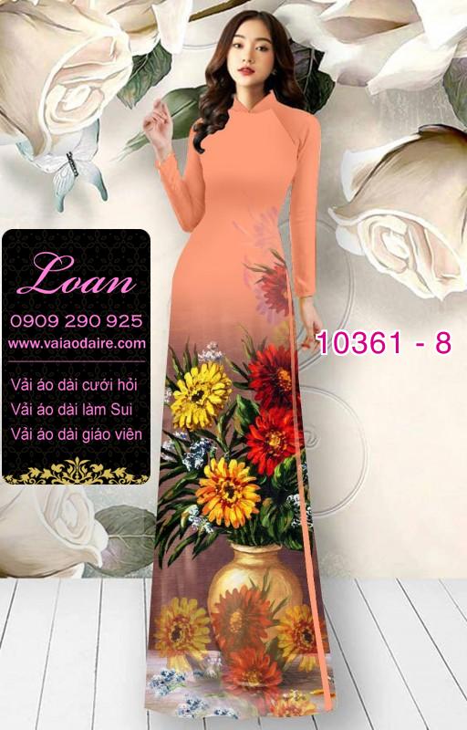 Vải áo dài hoa 3D
