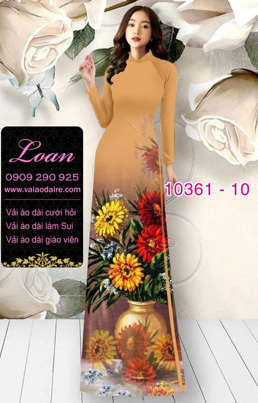 Vải áo dài hoa 3D