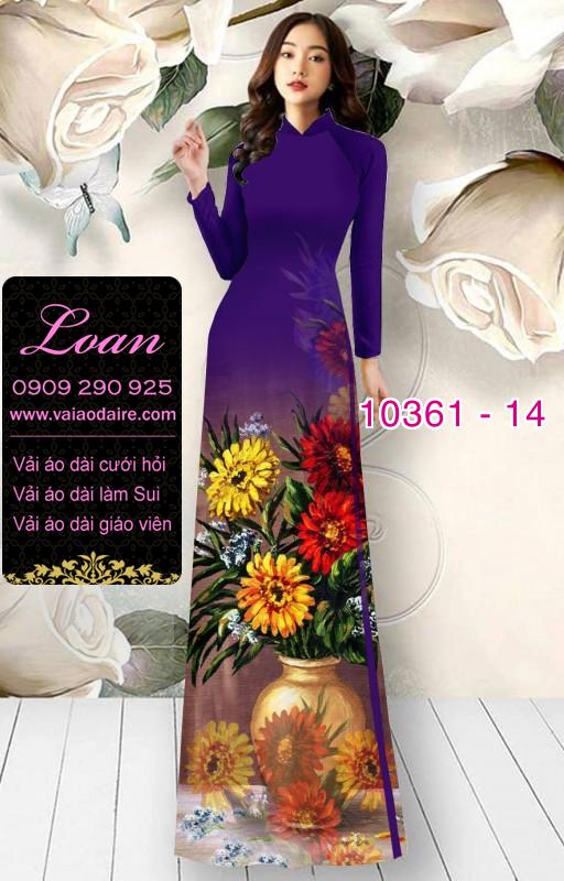 Vải áo dài hoa 3D