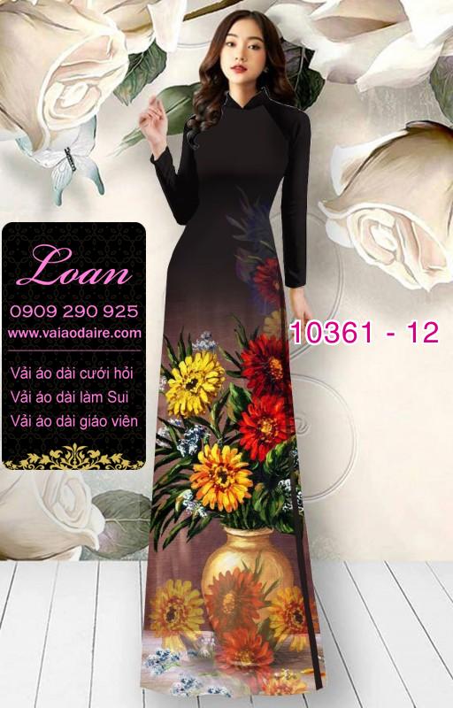Vải áo dài hoa 3D