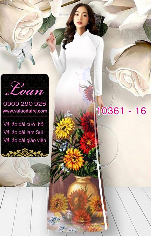 Vải áo dài hoa 3D