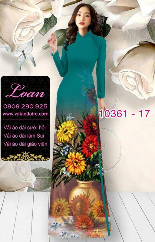 Vải áo dài hoa 3D