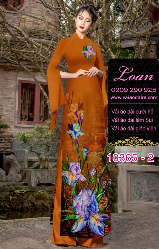 Vải áo dài hoa 3D