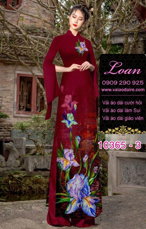 Vải áo dài hoa 3D