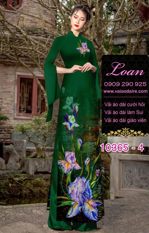 Vải áo dài hoa 3D