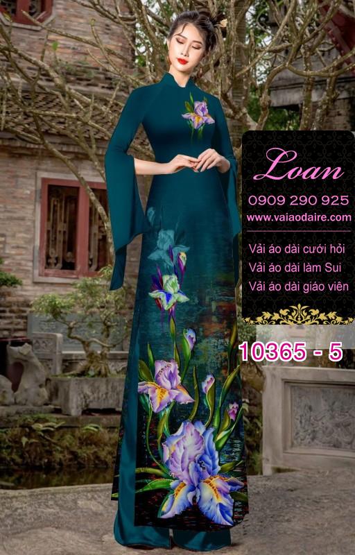 Vải áo dài hoa 3D