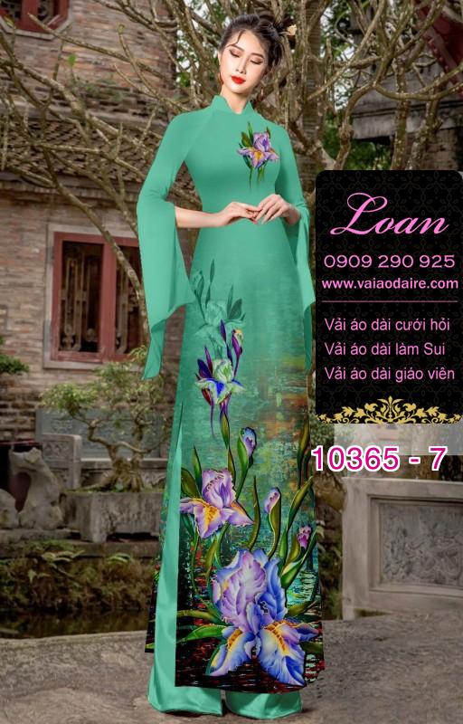 Vải áo dài hoa 3D
