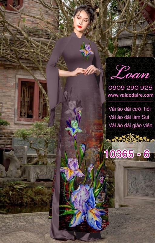 Vải áo dài hoa 3D