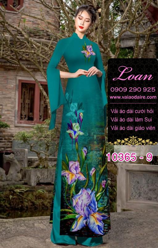 Vải áo dài hoa 3D