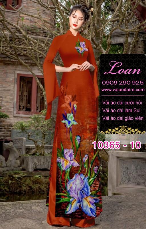 Vải áo dài hoa 3D