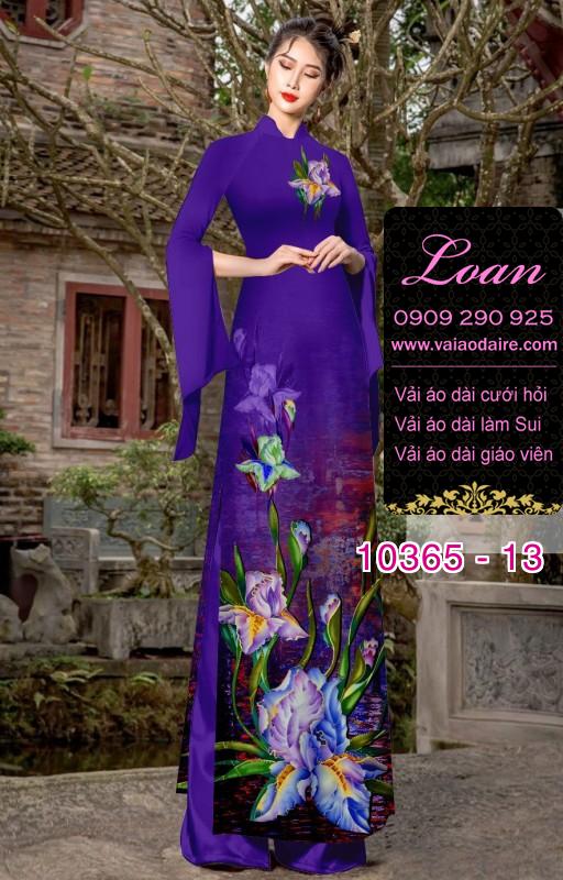 Vải áo dài hoa 3D