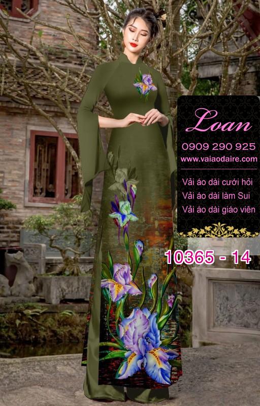 Vải áo dài hoa 3D