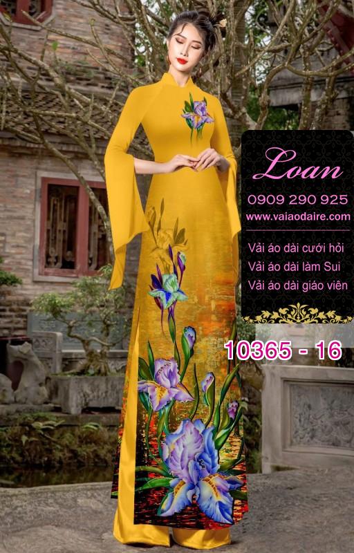 Vải áo dài hoa 3D