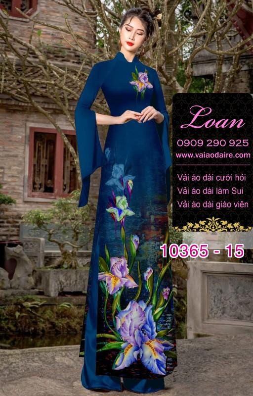 Vải áo dài hoa 3D