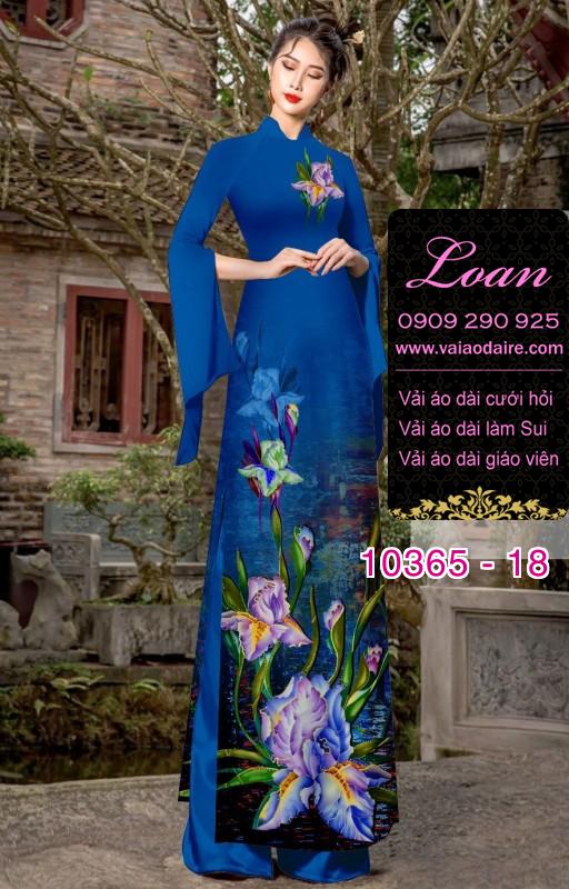 Vải áo dài hoa 3D