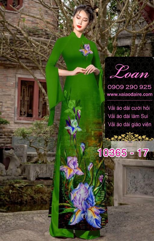 Vải áo dài hoa 3D