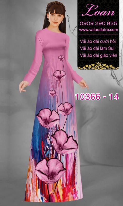 Vải áo dài hoa 3D