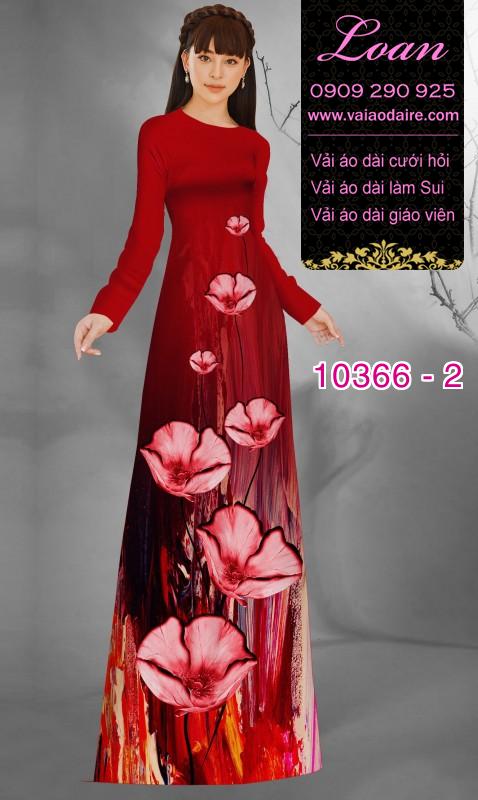 Vải áo dài hoa 3D