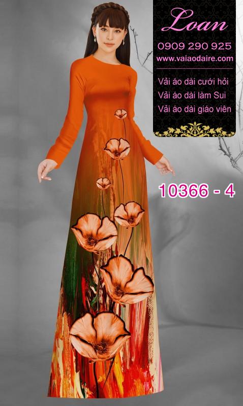 Vải áo dài hoa 3D