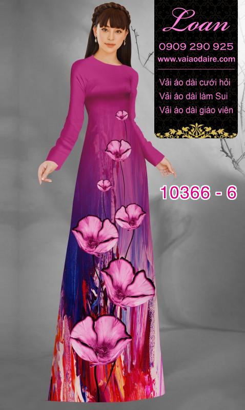 Vải áo dài hoa 3D