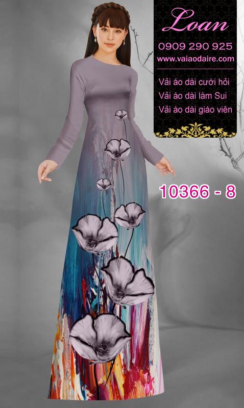 Vải áo dài hoa 3D