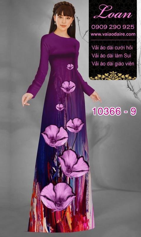Vải áo dài hoa 3D
