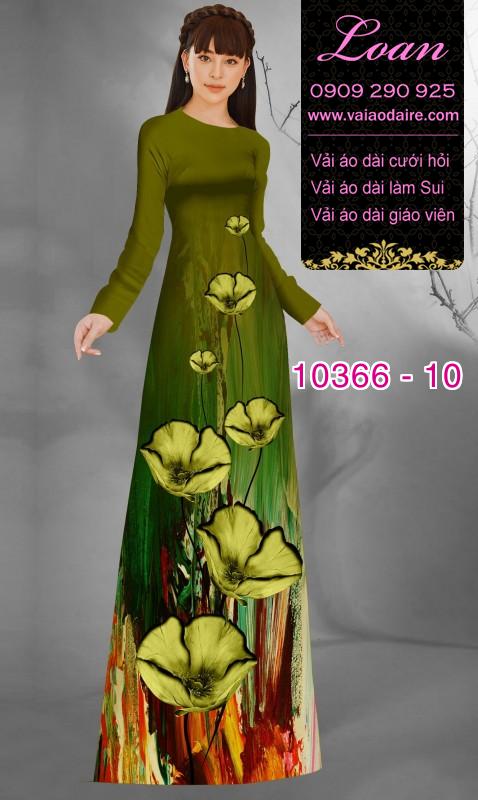Vải áo dài hoa 3D