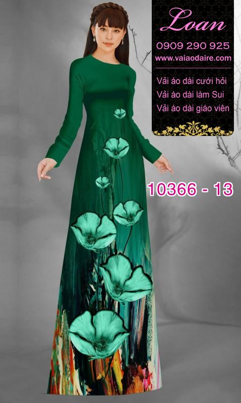 Vải áo dài hoa 3D