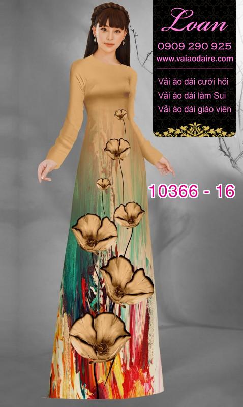 Vải áo dài hoa 3D