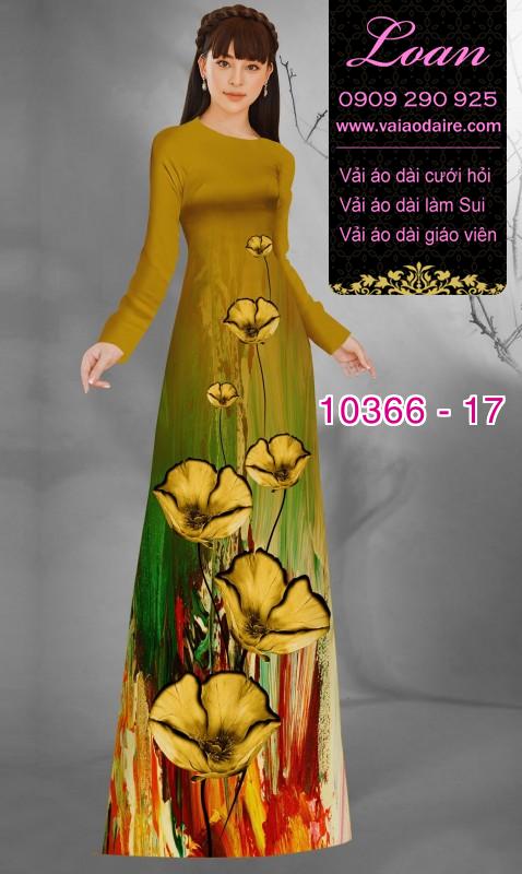Vải áo dài hoa 3D