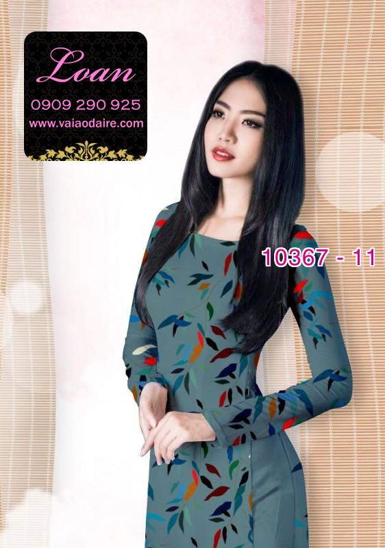 Vải áo dài hoa 3D
