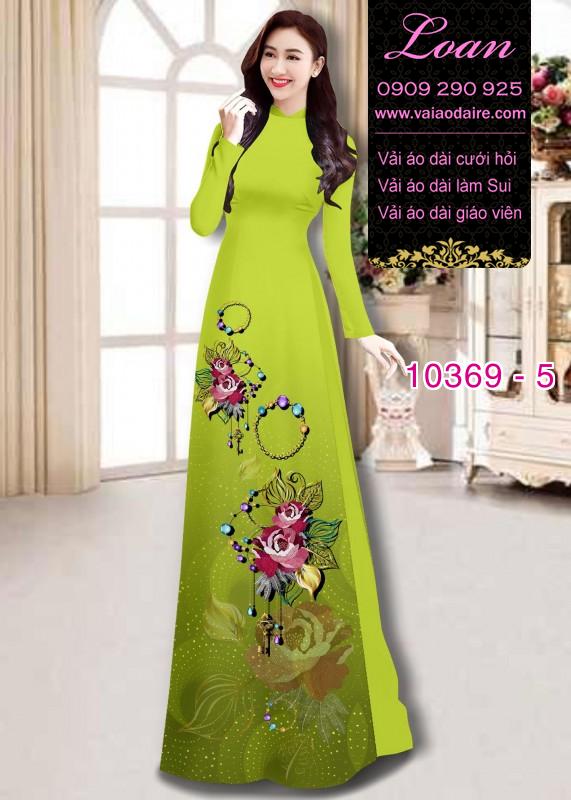 Vải áo dài hoa 3D.