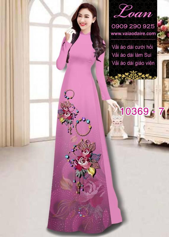 Vải áo dài hoa 3D.